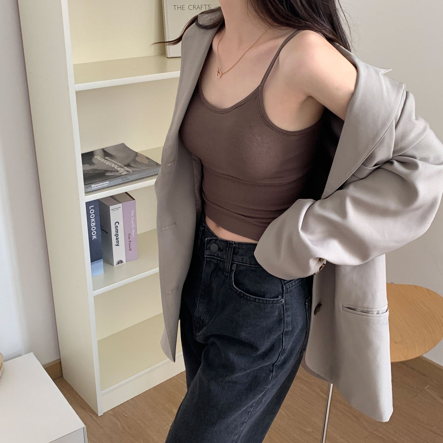 Summer All-match Slim Sling Sleeveless Outer Top
