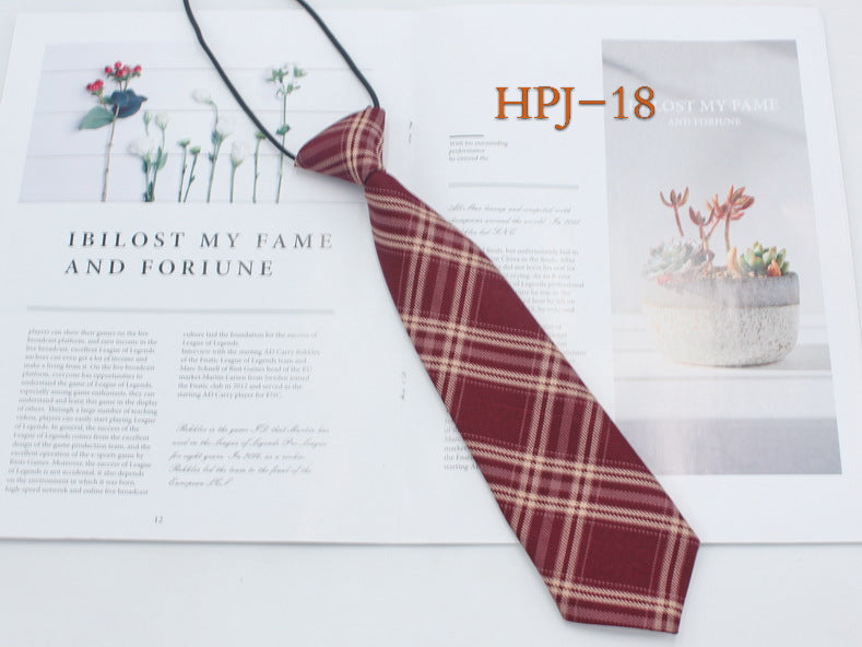 Japanese College Jk Plaid Tie Free Style