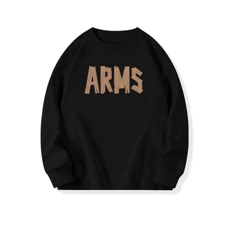 Dame sweatshirt med rund hals, fnugfri, fleeceforet og tyk trøje