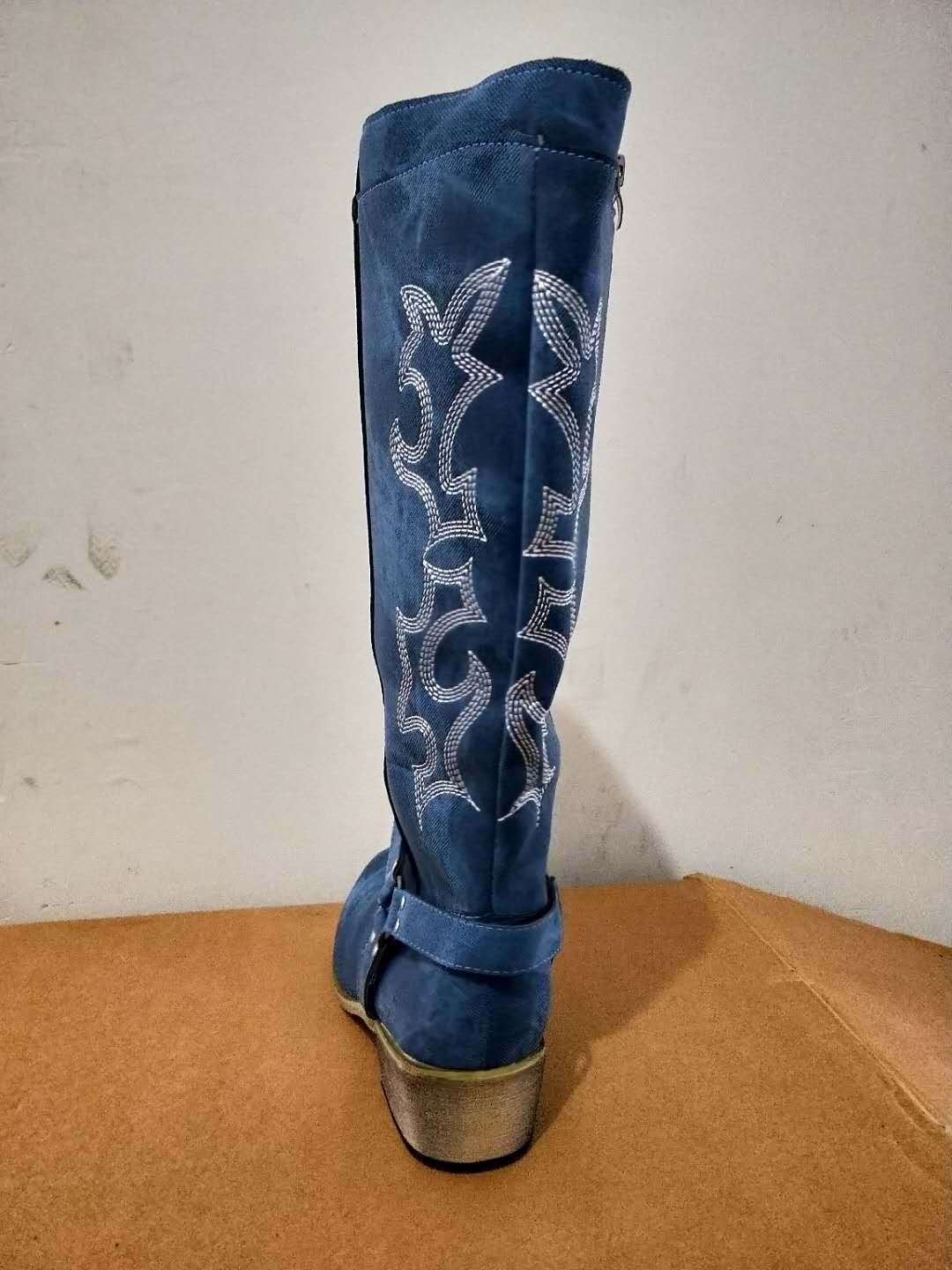 Mid-up Boots Europe And America Spring Pointed Toe Thick Heel