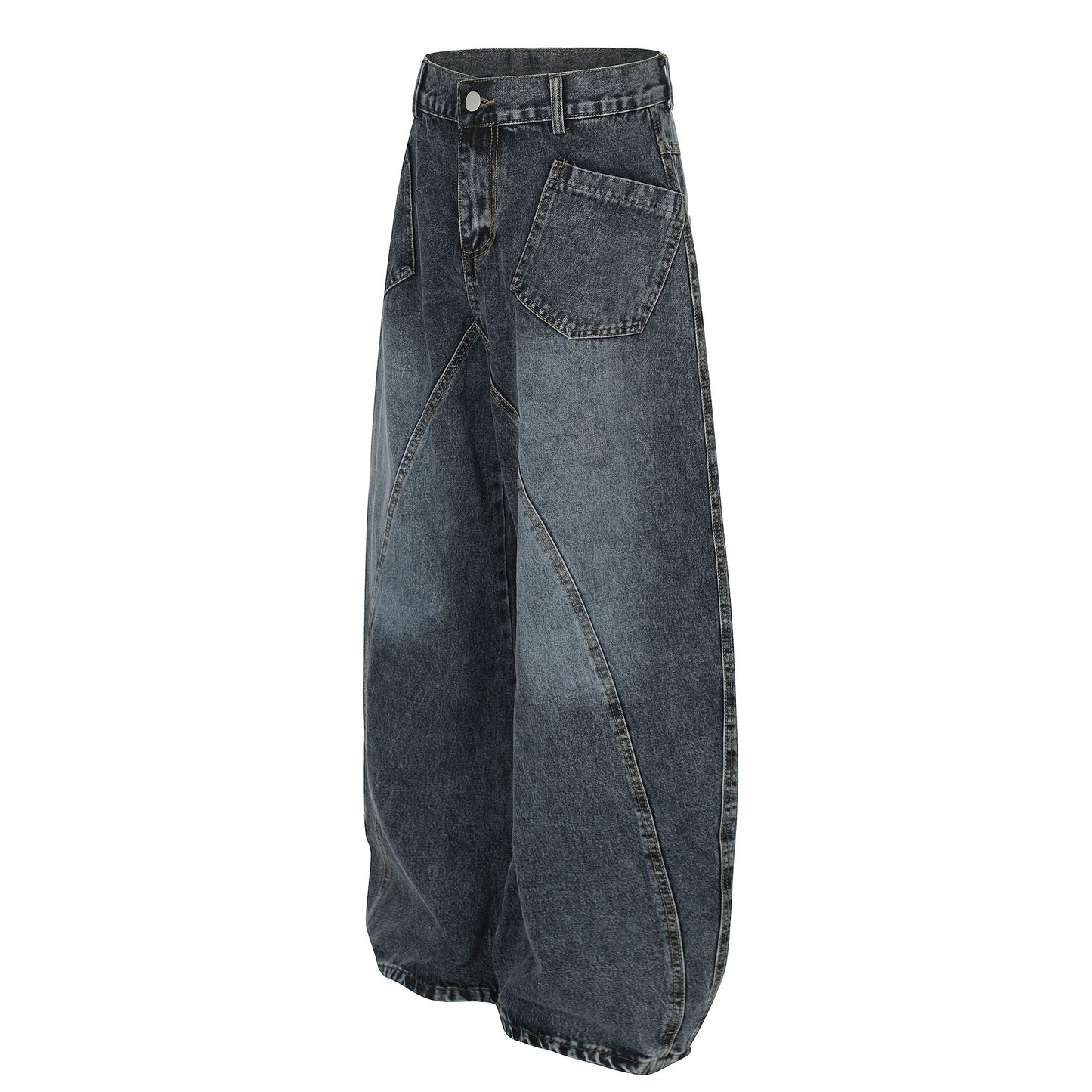 Women's Worn Looking Washed Out Wide Leg Jeans