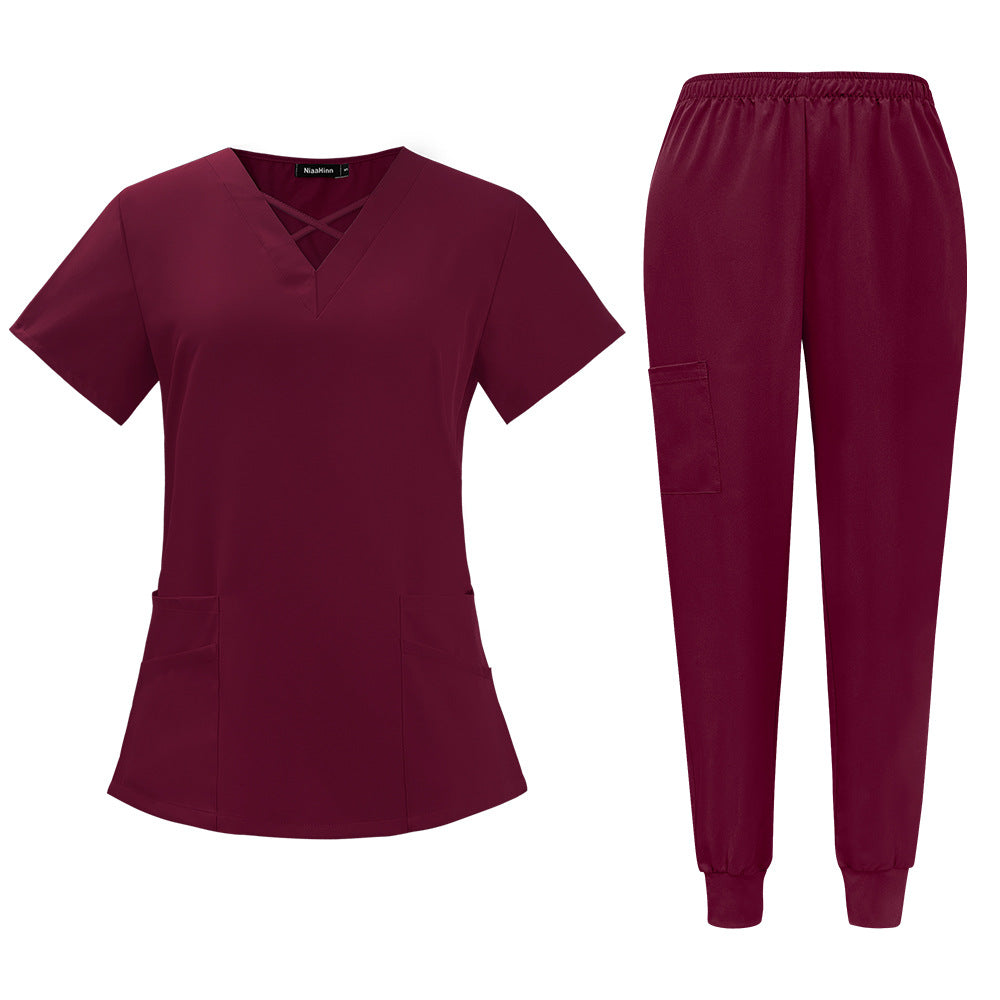 Comfortable And Breathable Two-piece Scrub Set