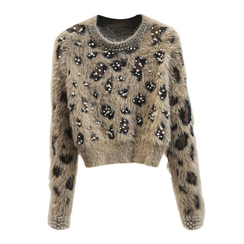 New Autumn And Winter Loose Outer Wear Small Knitted Round Neck
