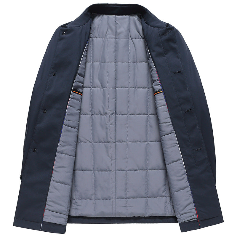 Cotton Business Windbreaker Medium Long Casual