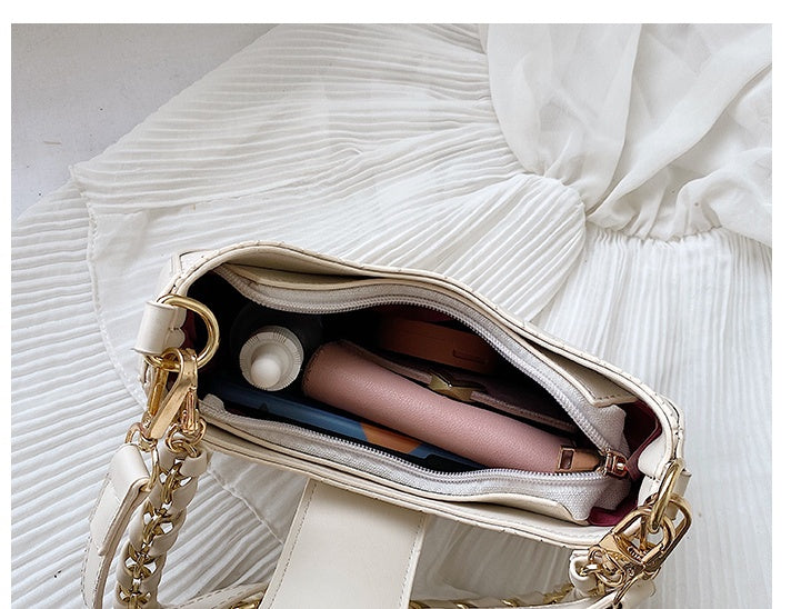 Tide Diagonal Texture Single Shoulder Bag