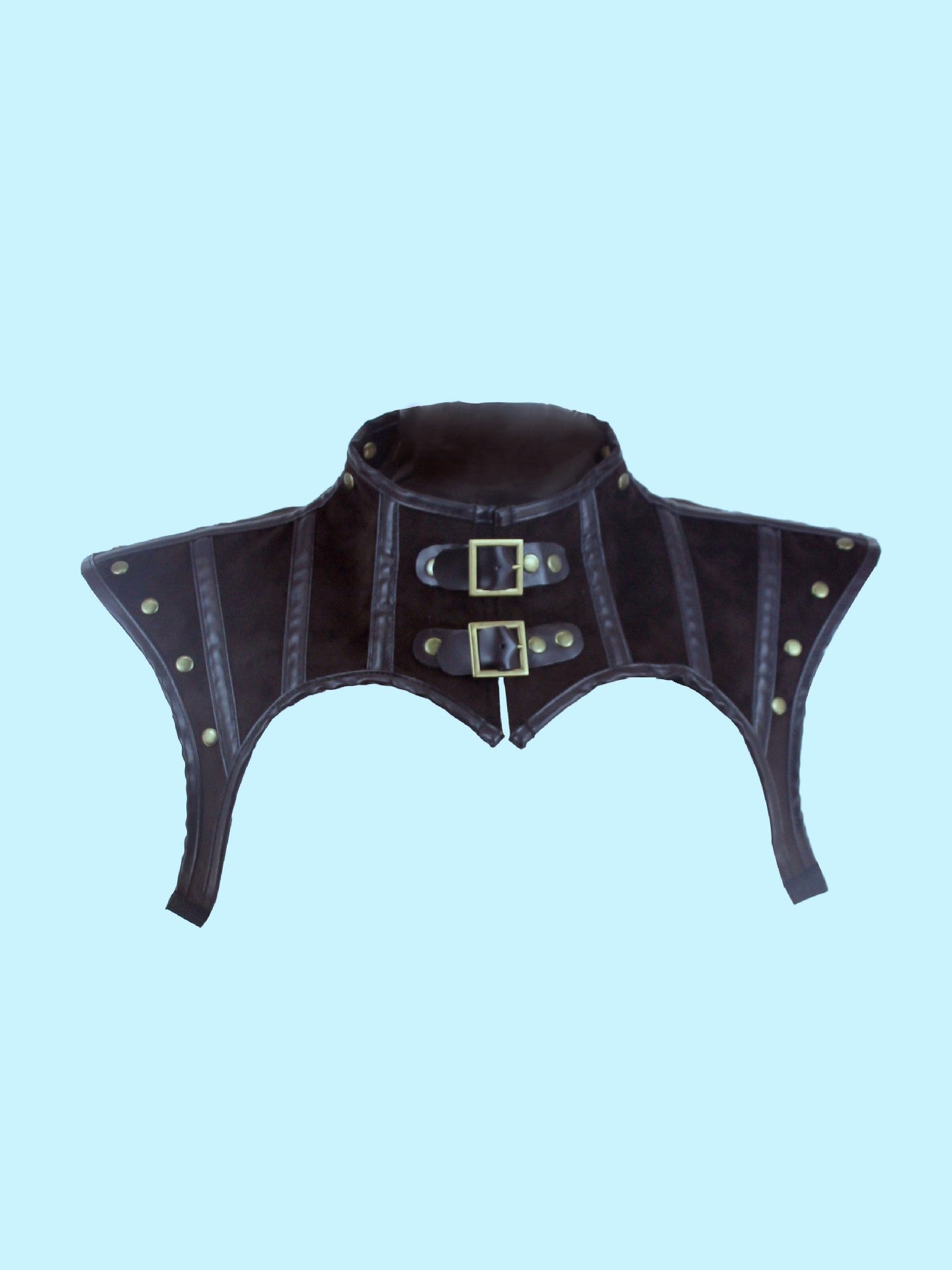 Punk Bunched Neck Knight Leather Shawl Motorcycle Belt Buckle