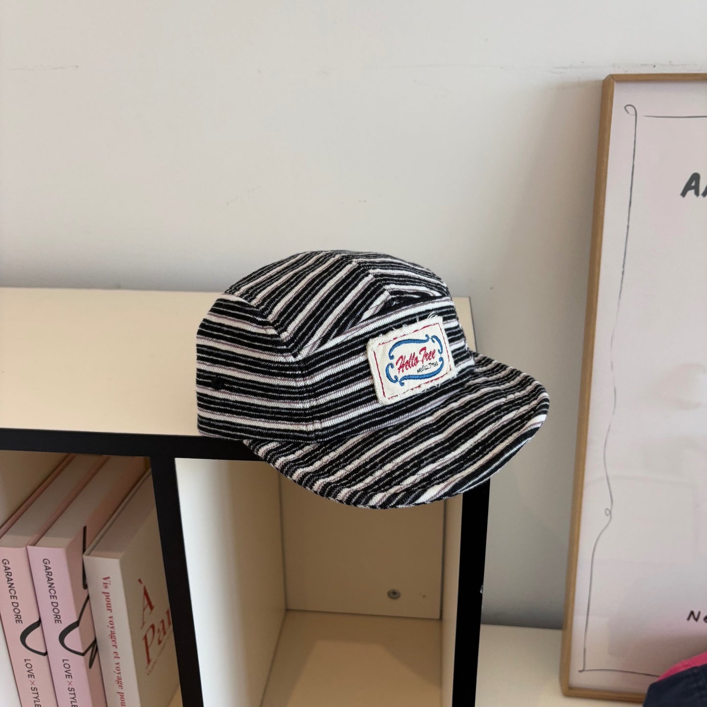 American-style Vintage Striped Patch Baseball Cap