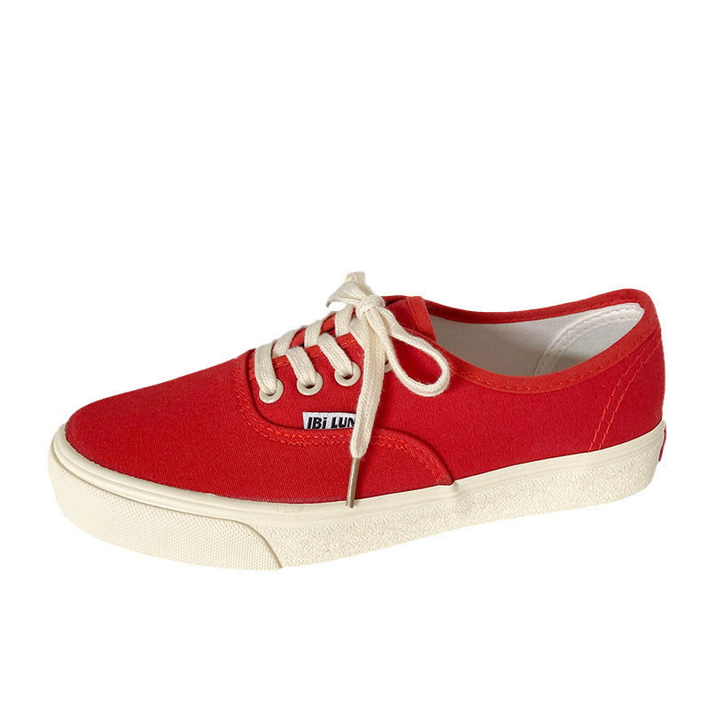 Flat-bottomed Retro Hong Kong-style Instagram-style Sneakers For Students