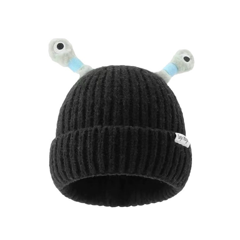 Cute Luminous Autumn And Winter Warm Ear Protection Wool Korean Cartoon Fashion All-matching Knitted Hat