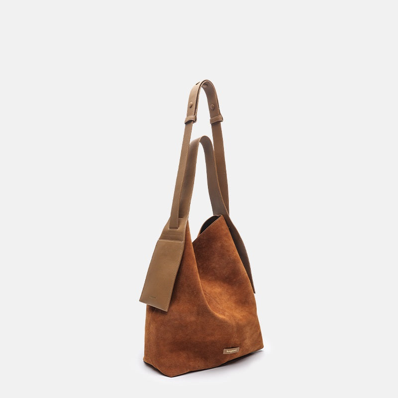 Lazy Commuter Shoulder Messenger Maillard Wear Suede Ear-hanging Tote Bag