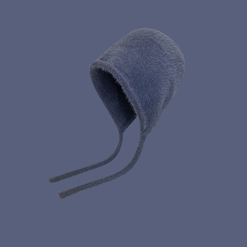 Women's Solid Color Mink Velvet Strap Fisherman Hat