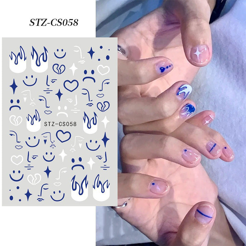 Nail Art Halloween Sticker Adhesive Color Pumpkin Zombie Skull