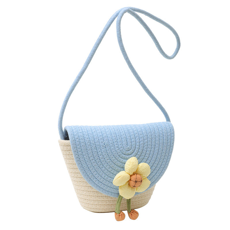 Cute Flowers Straw Bag Women's Summer New Fashion