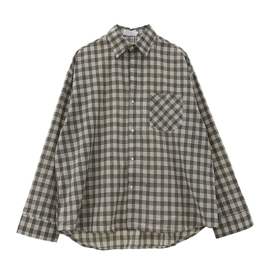 Loose Bf Plaid Shirt Jacket For Men And Women