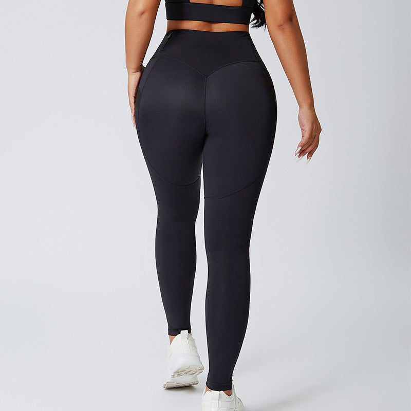 Lomme Tights med Høj Talje Formende Fitness Yoga Bukser