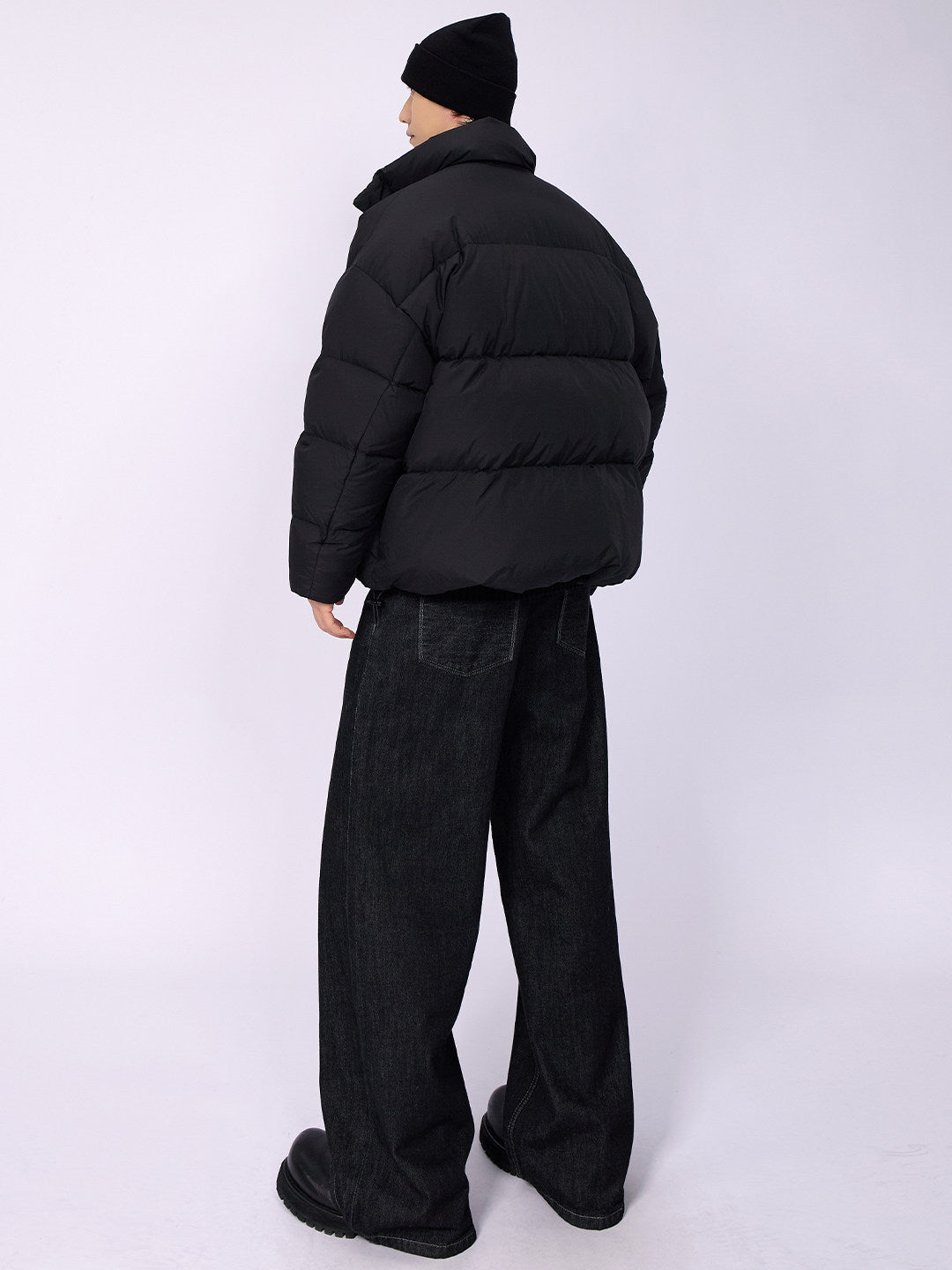 Mens Solid-Color Loose-Fit American-Style Designer Jacket