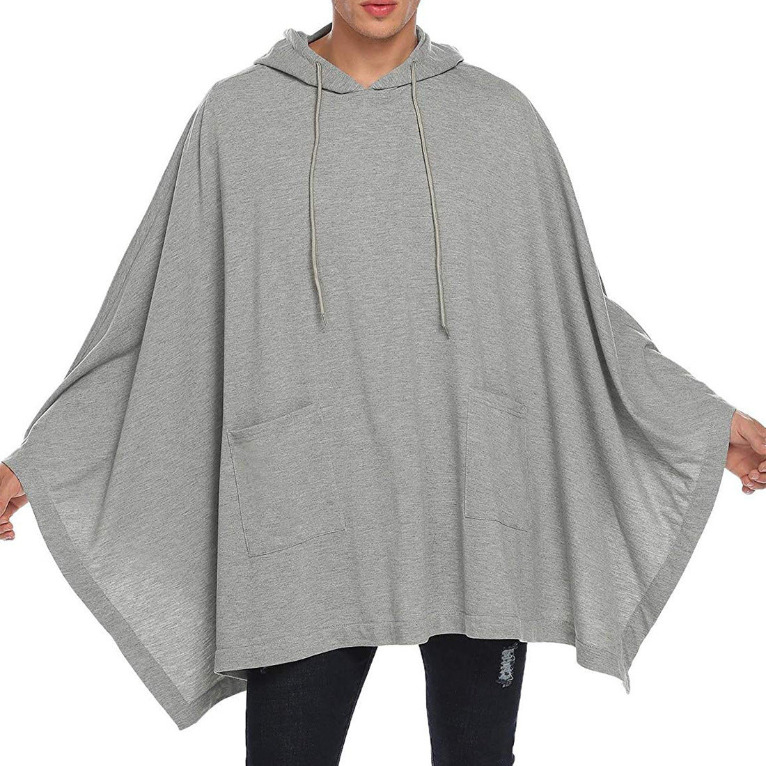New Men's Hooded Cape Coat Cloak