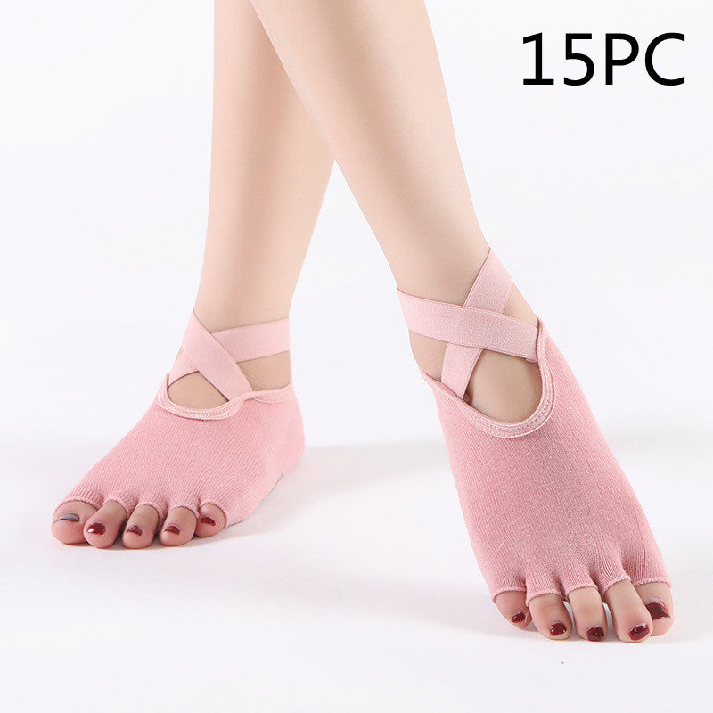 Women's Pure Cotton Five-finger Sports Non-slip Yoga Socks