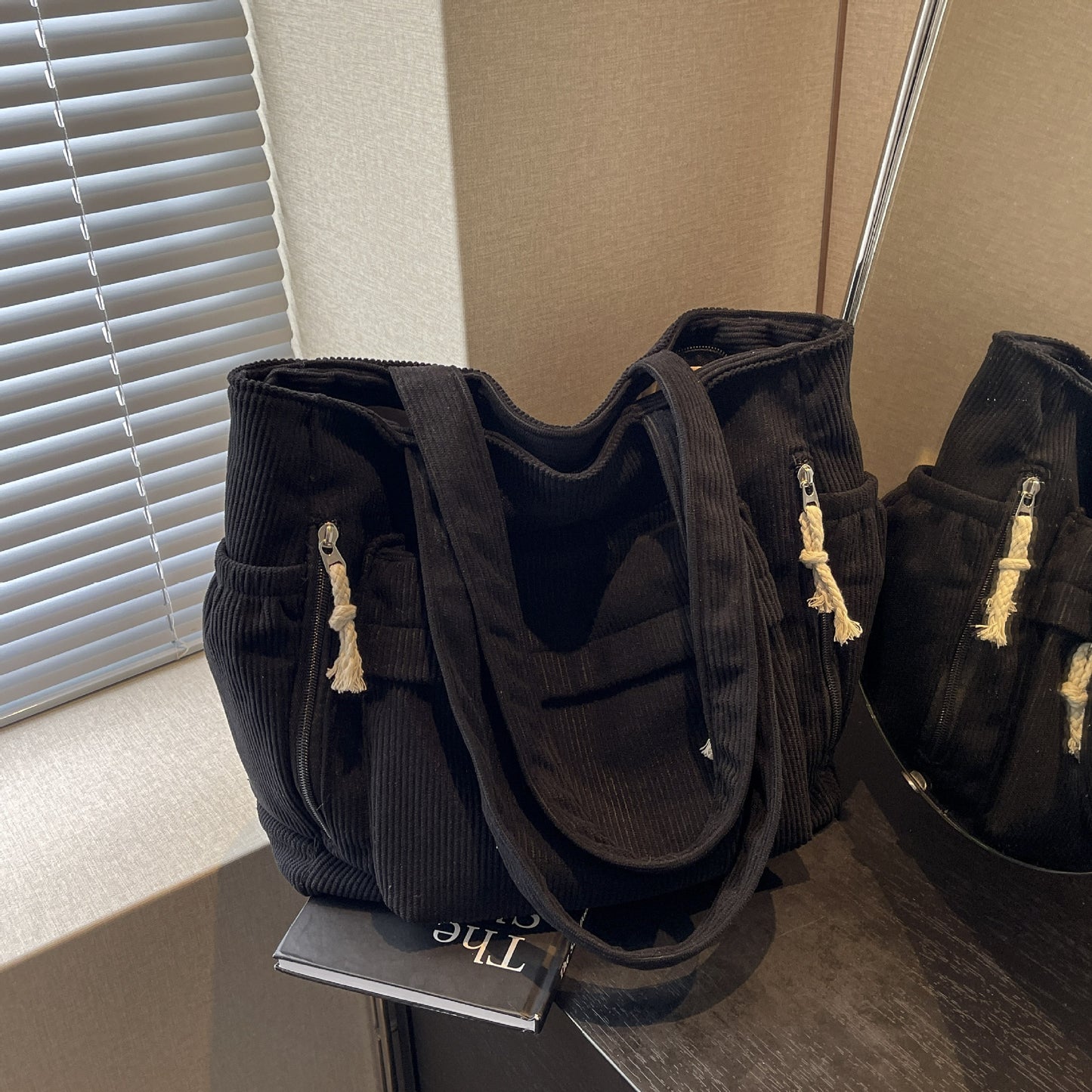 Corduroy Casual Versatile Large Capacity Bag