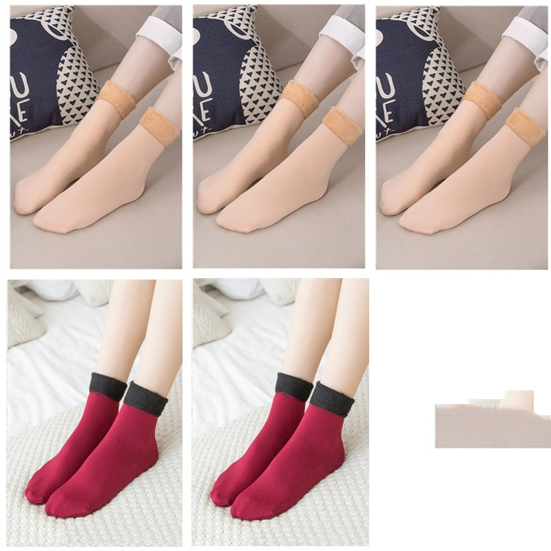 Plus Fleece Socks To Keep Warm Snow Women In Autumn And Winter