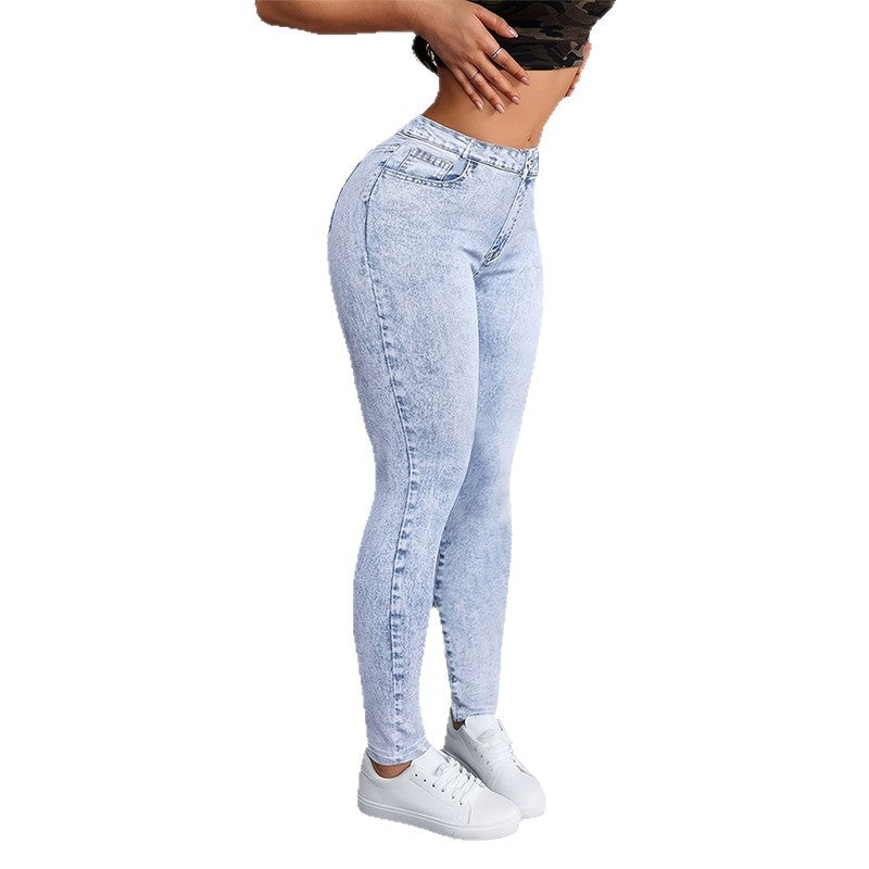 Womens Stretch Denim Pants For Spring And Autumn