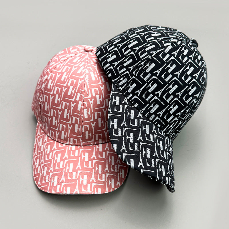Sun-proof Houndstooth Letter Baseball Cap Men's And Women's Outdoor Breathable