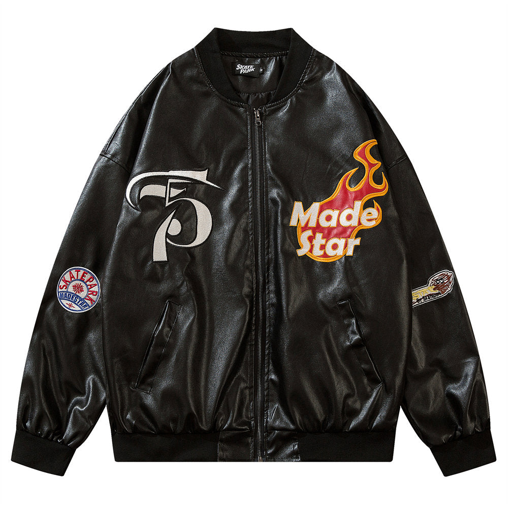 American Retro Street Hip Hop Loose Baseball Uniform Couples Jacket