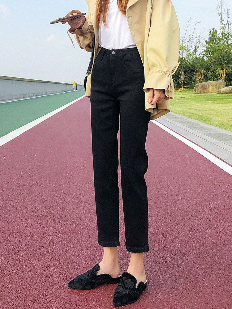 Nine Points High Waist Slimming Cigarette Pants
