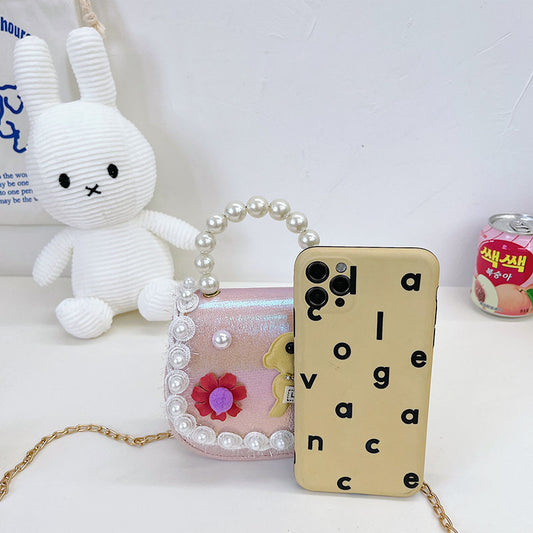 Mini Pearl Portable Little Girl Shoulder Bag Children Messenger Bag