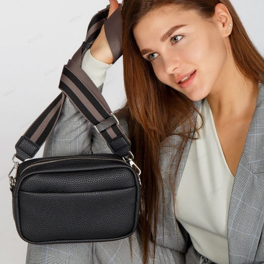 Women's Fashion Casual Solid Color PU Crossbody Bag