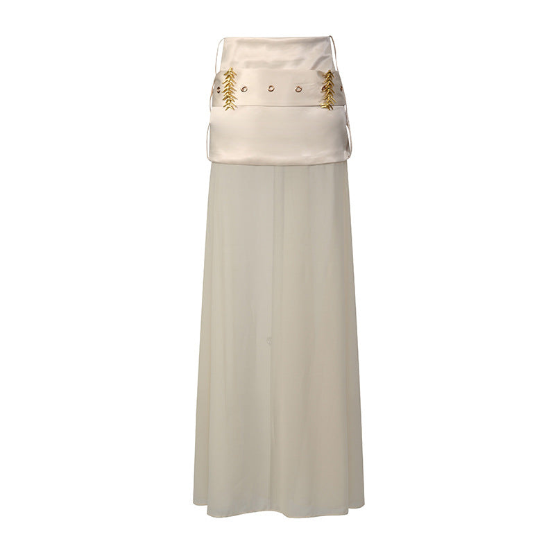 Women's Sexy Vintage Satin Figure-flattering Skirt