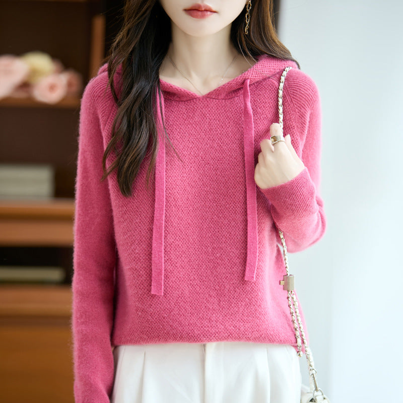 New Women's Hooded Knit Sweater