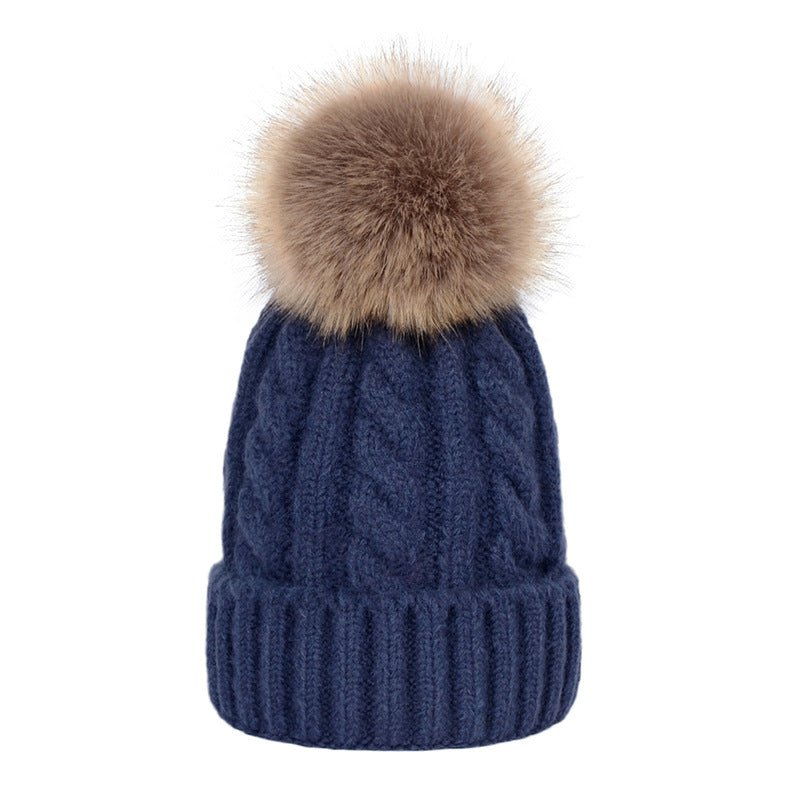 Fashion Hat Women's Autumn And Winter Wool Ball