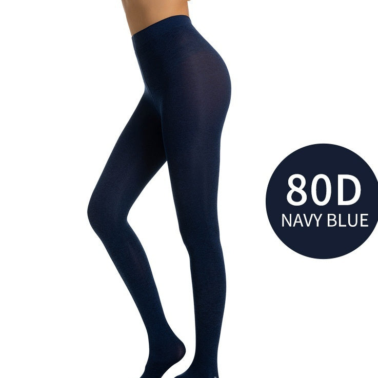 Ammonia-knitted AB Two-tone Cotton-like 80D Heather Gray Tights
