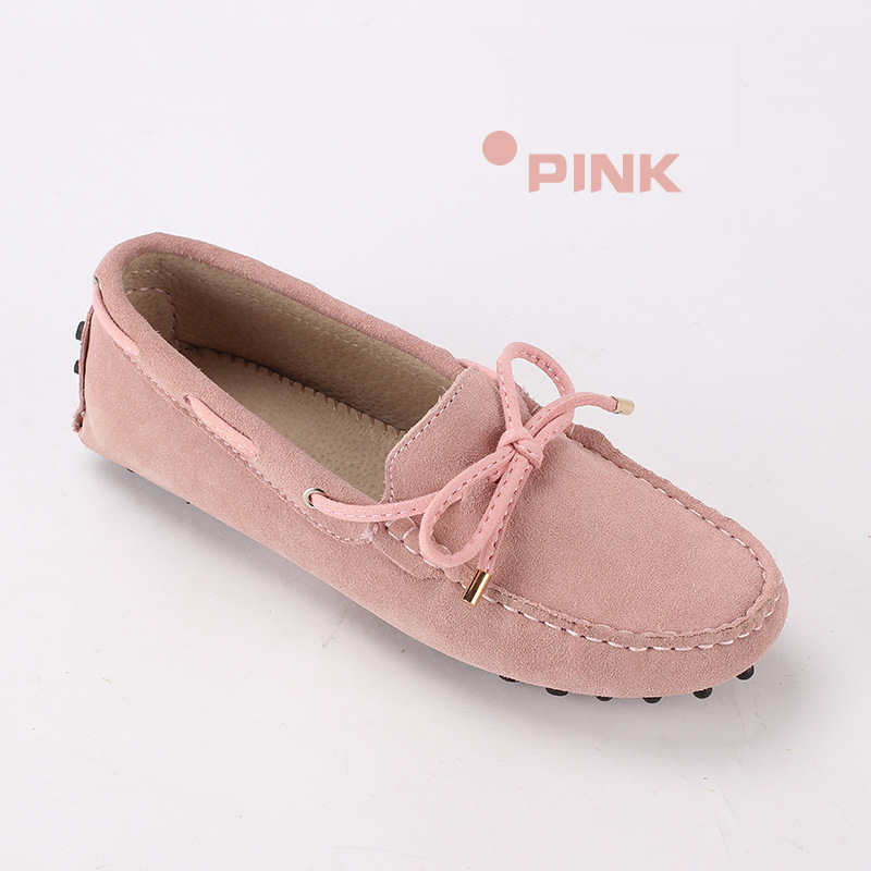 The New Bowknot All-match Leather Breathable Shallow Flat Shoes