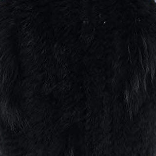 Rabbit Fur Woven Fur Triangle Shawl