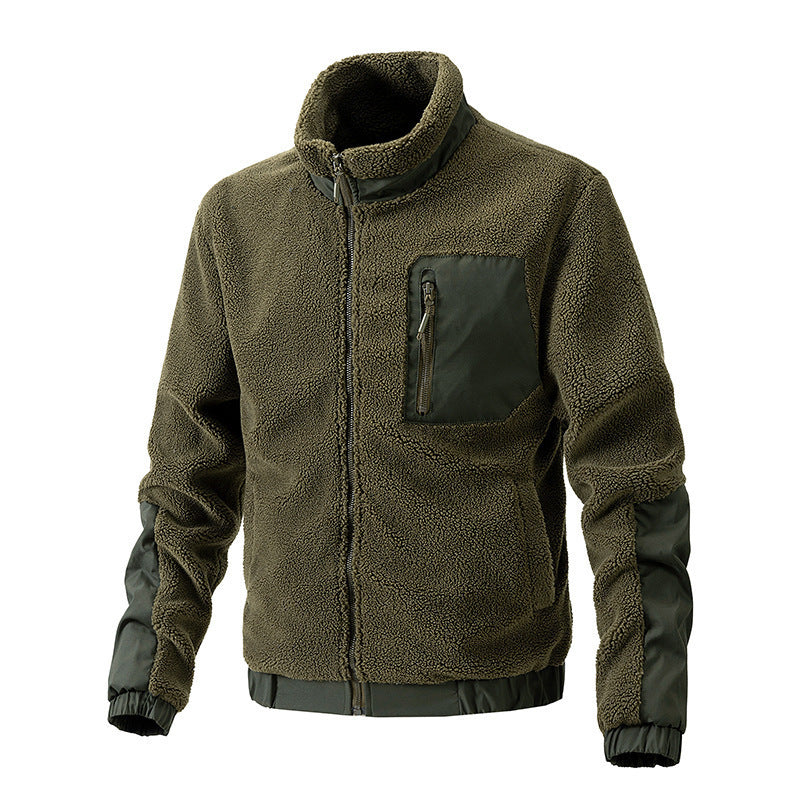 Berber Fleece Coat Men's Autumn And Winter Stand Collar