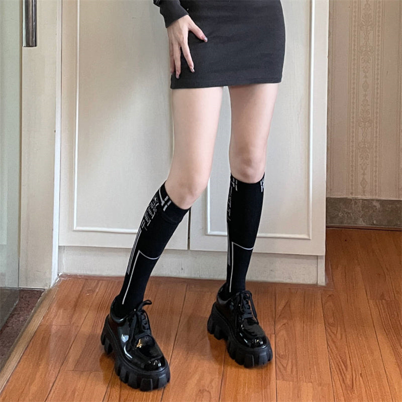 Ins Women's Wet Cotton Tube And Calf Socks