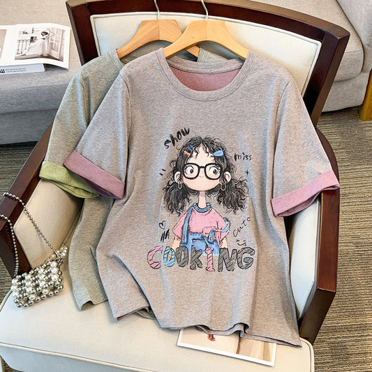 Short Sleeve T-shirt Plus Size Lazy Fashion Loose