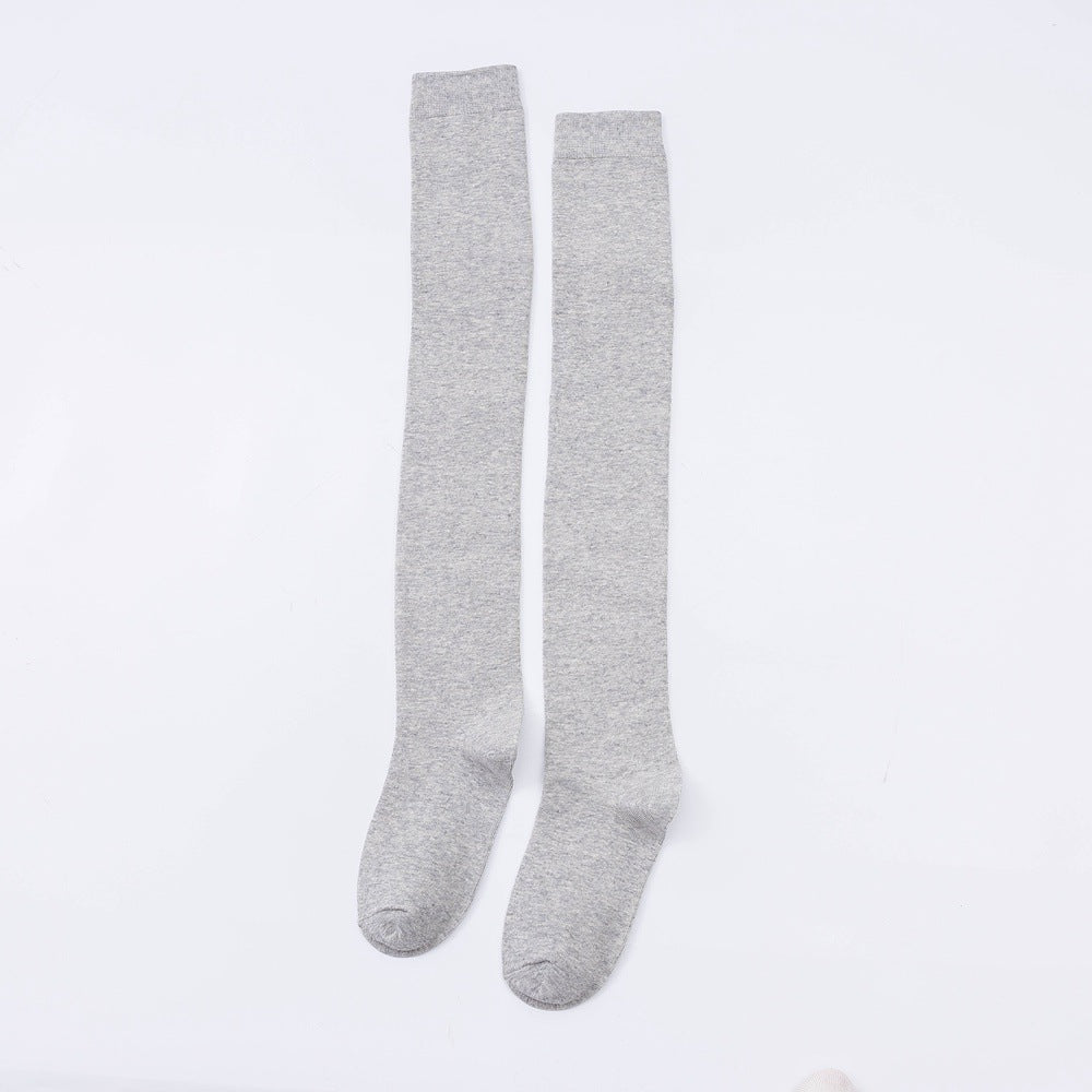 Women's Cotton Long Tube Autumn And Winter Knee Socks Solid