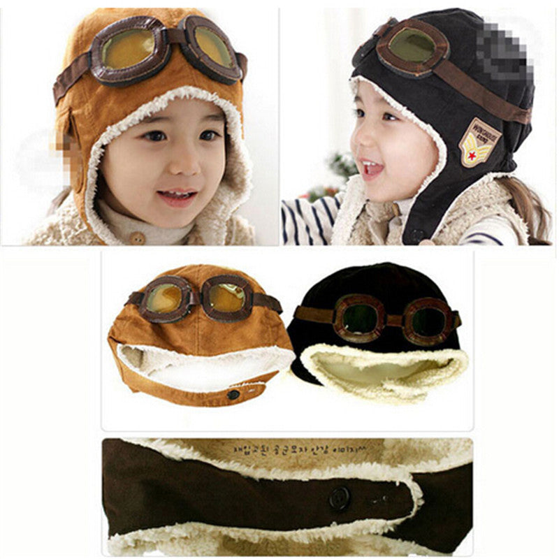 Autumn And Winter Korean Popular Children's Pilot Hat