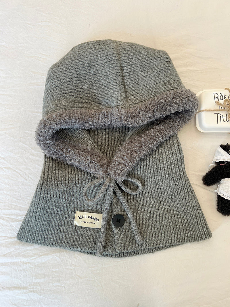 Ice Man Design Fashionable Knitted Drawstring Autumn And Winter Warm Ear Protection Hat