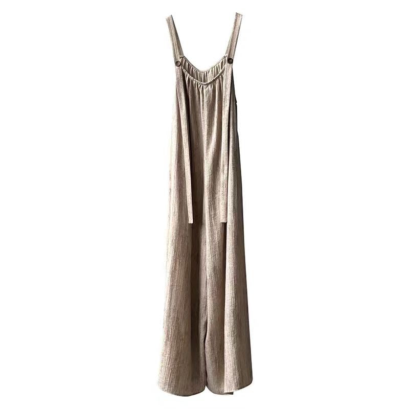 Loose Casual Wide Leg One-piece Long Pants