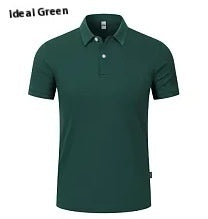 Silk Polo Shirt Work Clothes Lapel