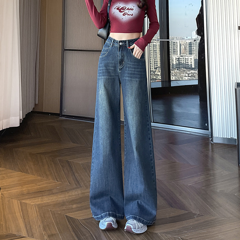 Dame Stretch Højtaljede Jeans Vintage