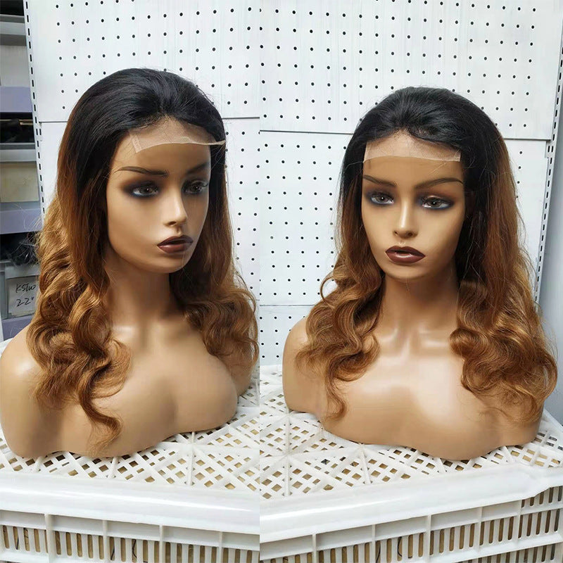 Ombre 1B 27 Body Wave 4x4 Blonde Blonde Hårparyk Ægte Hår Parykker fra Brasilien