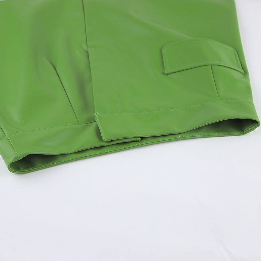 Autumn And Winter New PU Leather Matte Leather Skirt