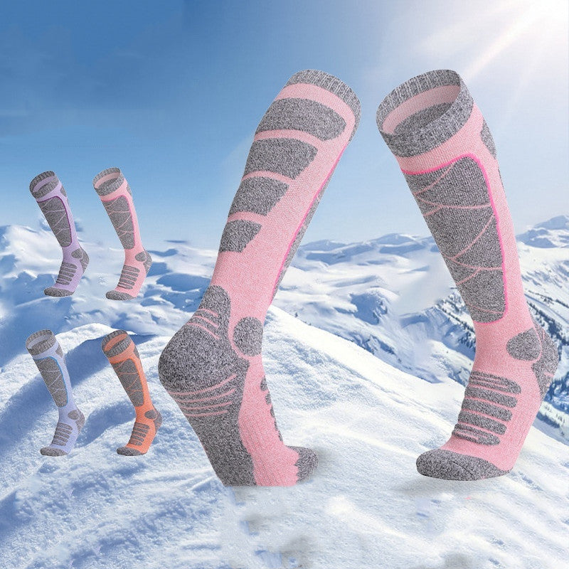Dame Efterår Og Vinter Varme Udendørs Sportssokker Frotte Sok