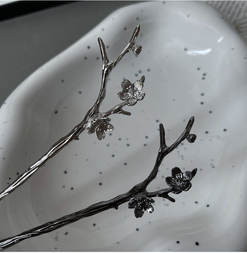 Plum Blossom Metal Hairpin Chinese Flower Special-interest Design Hair Accessories