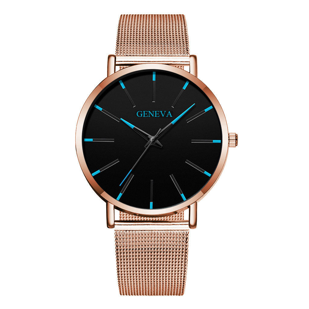 Alloy mesh belt men's watch